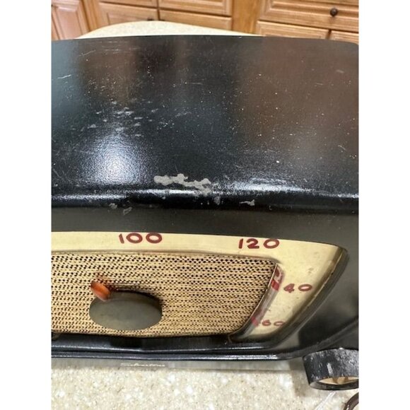 Vintage Silvertone Expresso Brown Retro 1952 Model 5 AM Tube Radio. It Works! RE - Picture 2 of 9